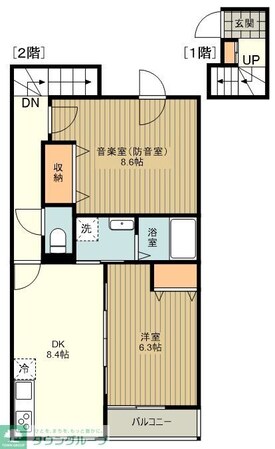 フェリーチェMIYABIの物件間取画像